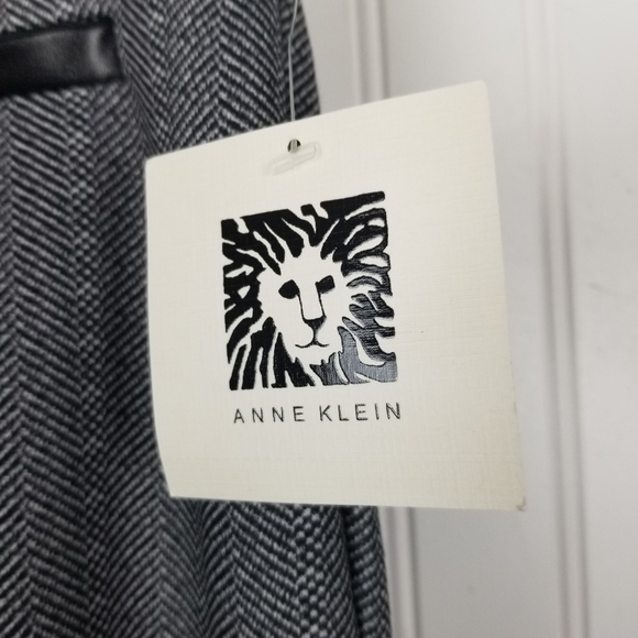 Anne Klein Womens Patterned Trouser Pants Slim Ankle Size Medium Black White New - Picture 6 of 11